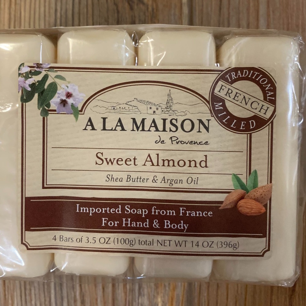 A La Maison Sweet Almond Bar Soap 3.5 oz. | 4 Bars